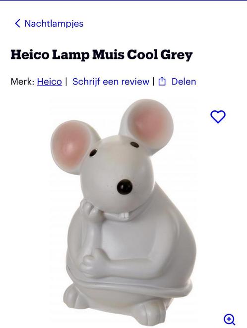 Heico kinderlamp muis, Kinderen en Baby's, Kinderkamer | Inrichting en Decoratie, Zo goed als nieuw, Lamp, Ophalen of Verzenden