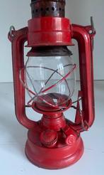 Vintage rode stormlamp/olie/olielantaarn, Antiek en Kunst, Ophalen of Verzenden