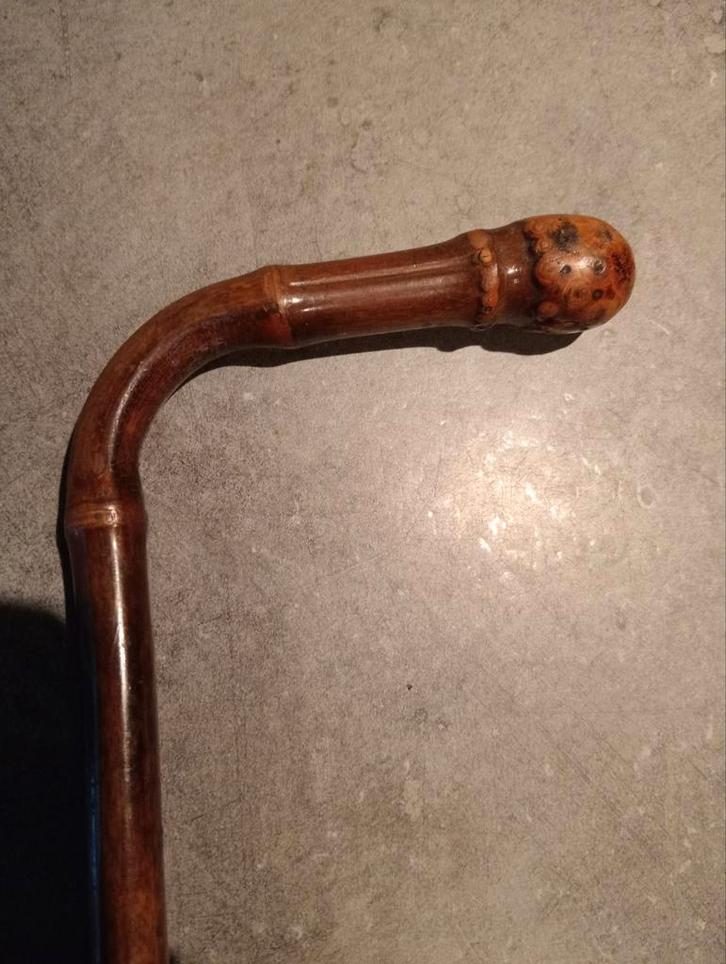 Eeuwenoude fijne bamboestok 90 cm, Diversen, Wandelstokken, Ophalen of Verzenden