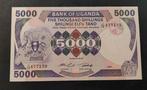 Uganda - 5000 Shillings 1986 - UNC, Ophalen of Verzenden, Los biljet