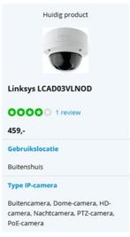 Linksys professionele IP dome camera met POE - outdoor, Audio, Tv en Foto, Videobewaking, Ophalen of Verzenden, Nieuw, Buitencamera