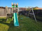 Buitenspeelset met glijbaan en 2 schommels, Kinderen en Baby's, Speelgoed | Buiten | Speeltoestellen, Ophalen, Gebruikt, Glijbaan