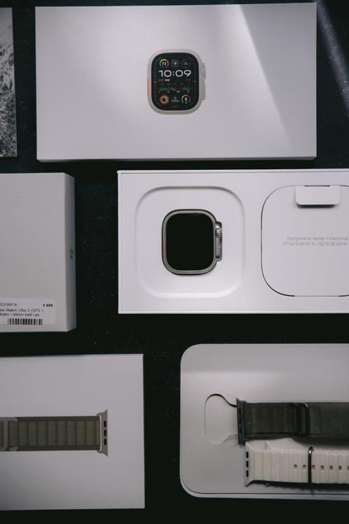 Apple Watch Ultra 2 (met garantie), Handtassen en Accessoires, Smartwatches, Zo goed als nieuw, iOS, Zilver, Afstand, Calorieverbanding