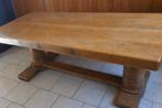 Oude eiken tafel, Huis en Inrichting, Ophalen, Gebruikt, Rechthoekig, Eikenhout