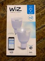 Spot LED WiZ GU10 6,5 W blanc chaud, 2 pièces, dimmable, Spot encastrable ou Spot mural, Synthétique, LED, Enlèvement ou Envoi