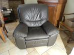 Fauteuil relax en cuire, 75 à 100 cm, Comme neuf, Enlèvement, Cuir