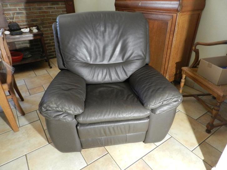 Fauteuil relax en cuire, Maison & Meubles, Fauteuils, Comme neuf, Cuir, 75 à 100 cm, 75 à 100 cm, Enlèvement