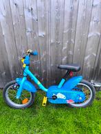 Decathlon kinderfiets met zijwielen blauw  14inch, Fietsen en Brommers, Fietsen | Kinderfietsjes, Ophalen of Verzenden, Zo goed als nieuw