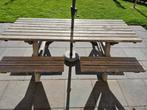 Picknicktafel 8 personen, Tuin en Terras, Picknicktafels, Ophalen, Gebruikt, Rechthoekig, Hout