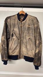 Harley davidson lederen jas retro, Motoren, Ophalen, Gebruikt