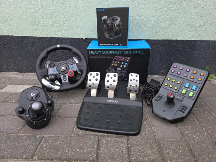 LOGITECH Gaming stuurwiel Combo met Shifter en sidepanel, Computers en Software, Joysticks, Gebruikt, Ophalen of Verzenden