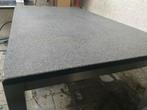 Graniet/metalen tafel zowel binnen als buiten, Tuin en Terras, Tuintafels, Ophalen