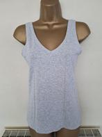 Lichtgrijs Gemeleerd Topje met V-Hals en Ronde Hals - 38, Kleding | Dames, Topjes, Maat 38/40 (M), Ophalen of Verzenden, Zo goed als nieuw
