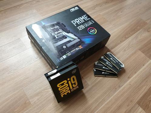 PC UPGRADE KIT i9 10980XE, ASUS PRIME DELUXE II, DDR 64GB, Informatique & Logiciels, Cartes mères, Comme neuf, Intel, DDR5, Enlèvement ou Envoi