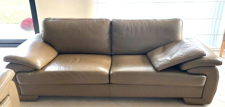 Ventura Chicago lederen 3-zit zetels (2x), Huis en Inrichting, Zetels | Zetels, Zo goed als nieuw, Rechte bank, Driepersoons, 200 tot 250 cm