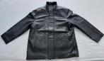 Zwart leren jas Offset (maat 52) (zeer goede staat), Enlèvement, Comme neuf, Taille 52/54 (L), Noir