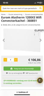 Bijverwarming radiator alutherm 1200xs WiFi, Doe-het-zelf en Bouw, Verwarming en Radiatoren, Ophalen of Verzenden, Nieuw, 800 watt of meer