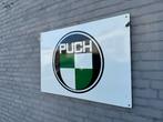 Oud PUCH emaille reclamebord, Verzamelen, Ophalen, Gebruikt, Reclamebord