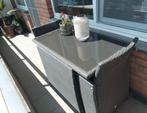 2 persoons rotan terras tuinset tafel + 2 zetels + kussens, Tuin en Terras, Ophalen, Gebruikt, Rotan, Tuinset
