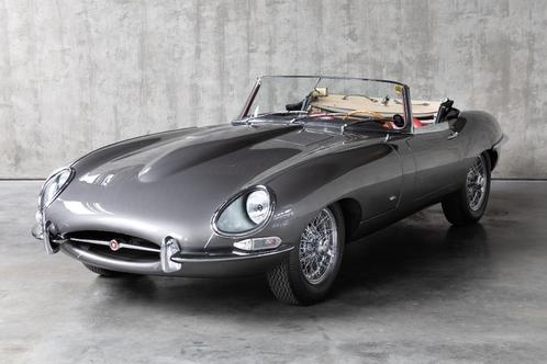 Jaguar E-Type OBL vlakke vloer, Auto's, Jaguar, Bedrijf, Te koop, E-Type, Benzine, Cabriolet, 3 deurs, Zilver of Grijs, Overige kleuren