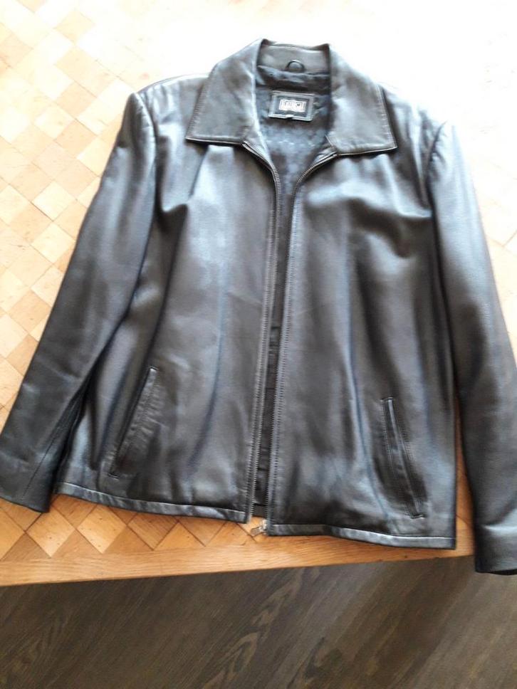 Leder jas, Kleding | Heren, Jassen | Zomer, Zo goed als nieuw, Maat 48/50 (M), Ophalen of Verzenden