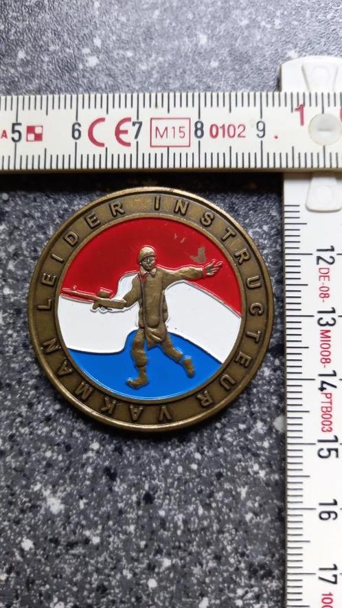 Coin van onderofficier instructeur van het Nederlandse leger, Verzamelen, Militaria | Algemeen, Landmacht, Embleem of Badge, Ophalen of Verzenden