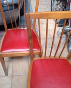 Twee prachtige vintage stoelen met vering in de zitting, Antiek en Kunst, Ophalen