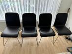 4 echte leder stoelen, Comme neuf, Enlèvement