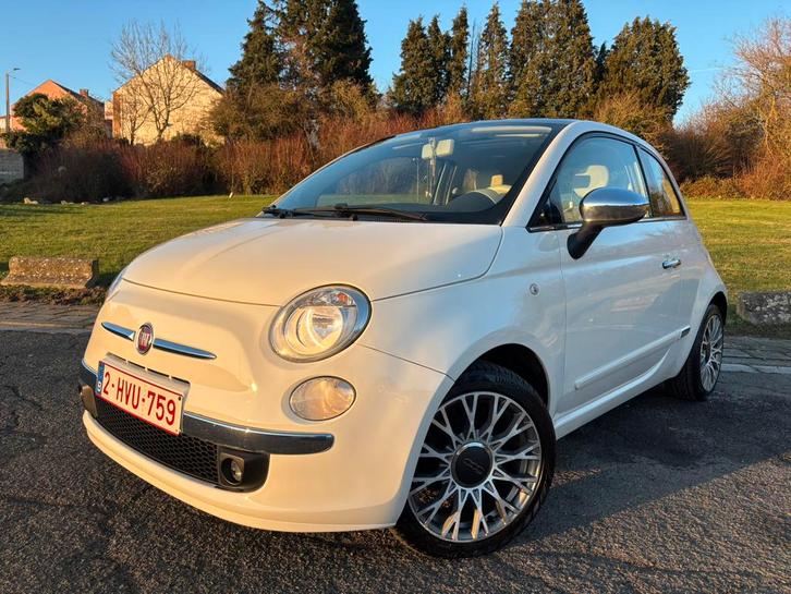Fiat 500 1.2l lounge, Autos, Fiat, Particulier, Toit panoramique, Essence, Enlèvement