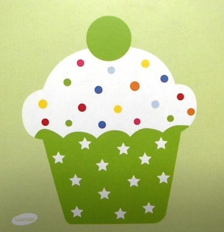 Bedankje - Naamkaartjes cupcake groen - 10 stuks voor 2€ !!!, Kinderen en Baby's, Kraamcadeaus en Geboorteborden, Nieuw, Kraamcadeau
