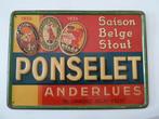 reclamebord geen emaille bord retro vintage bier PONSELET, Verzamelen, Ophalen of Verzenden, Reclamebord
