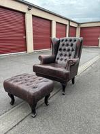 Fauteuil Chesterfield Queen Anne, Huis en Inrichting, Fauteuils, Ophalen of Verzenden, Zo goed als nieuw, 75 tot 100 cm, Industriel