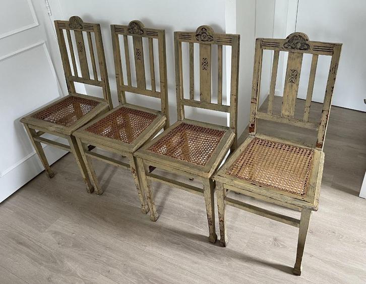 4 Chaises en bois, Huis en Inrichting, Stoelen, Hout, Ophalen