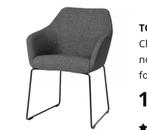 Ikea Tossberg eetkamerstoel, Ophalen, Stof, Twee, Zo goed als nieuw