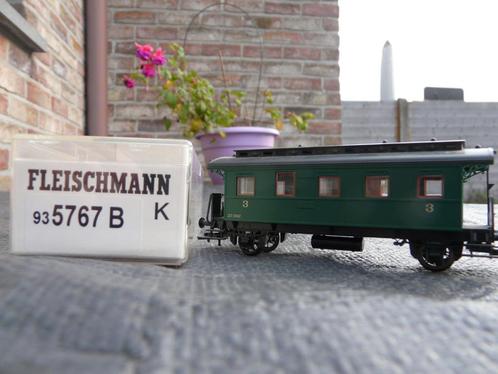 Wagons Fleischmann 2xHO des chemins de fer B 935766/67, Hobby & Loisirs créatifs, Trains miniatures | HO, Comme neuf, Wagon, Fleischmann
