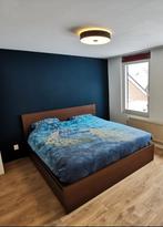 Ikea Malm bed 180x200 met LÖNSET lattenbodem en lades, Huis en Inrichting, Ophalen, Bruin, Tweepersoons, Zo goed als nieuw