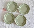 Lot de 4 assiettes à dessert vert menthe, Ophalen of Verzenden