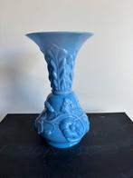 Blauwe opaline vaas, Ophalen of Verzenden