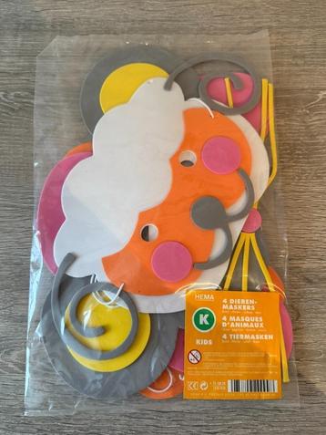 Dierenmaskers uit foam (4 stuks) beschikbaar voor biedingen