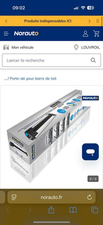 Porte-ski sur toit voiture -  NORAUTO, Enlèvement, Neuf
