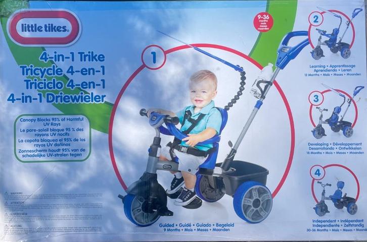Kinderfiets / Driewieler, Fietsen en Brommers, Fietsen | Driewielers, Zo goed als nieuw, Duwstang, Verstelbare zitting, Ophalen