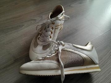 Wit/gouden sneakers DL Sport
