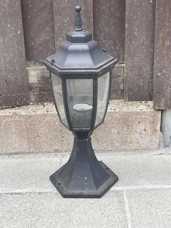4 buiten lantaarns, Tuin en Terras, Buitenverlichting, Zo goed als nieuw, Aluminium, Ophalen