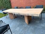 Afzelia hardhouten tuintafel voor 10 per 90x300cm 8cm dik, Jardin & Terrasse, Tables de jardin, Enlèvement