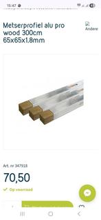 Metsprofielen ALU 65x65x1,8 L:3meter, Doe-het-zelf en Bouw, Ophalen