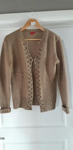 Camel-beige cardigan Jeff maat 3, Ophalen of Verzenden, Gedragen, Maat 38/40 (M), Beige