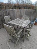 Tuinset, Tuin en Terras, Tuinsets en Loungesets, Ophalen, 4 zitplaatsen, Gebruikt, Teakhout