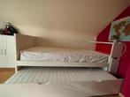 Bedframe+onderbed+lattenbodems, wit, 90x200 cm + kast, Huis en Inrichting, Ophalen, 90 cm, Eenpersoons, Zo goed als nieuw