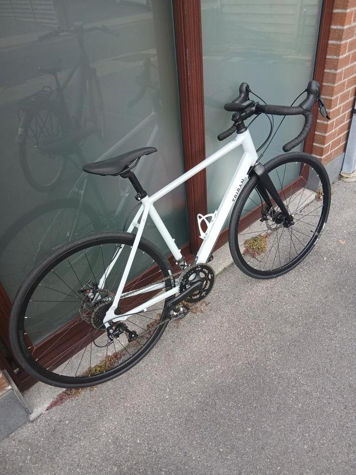 Koersfiets triban + fietscomputer + klikpedaal, Fietsen en Brommers, Fietsen | Racefietsen, Ophalen