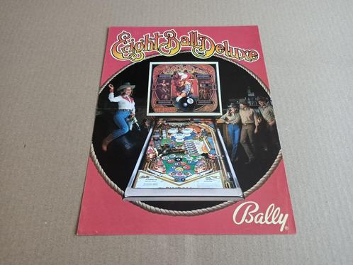 Flyer: Bally Eightball De Luxe (1981) Flipperkast, Verzamelen, Automaten | Flipperkasten, Flipperkast, Bally, Ophalen of Verzenden